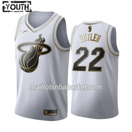 Maillot Enfant Miami Heat Jimmy Butler 22 2019-20 Nike Blanc Golden Edition Swingman